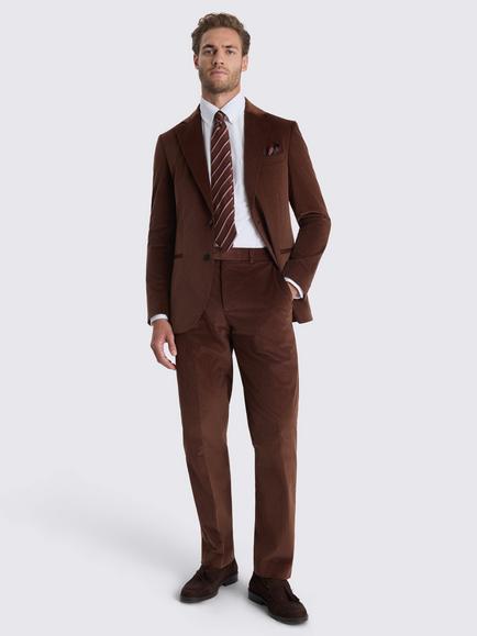 Moss Tailored Fit Cotton Blend Corduroy Suit Jacket - view 2, Chestnut Brown