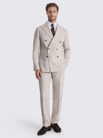 Moss Tailored Fit Wool Blend Suit Jacket, Stone - view 2, Stone