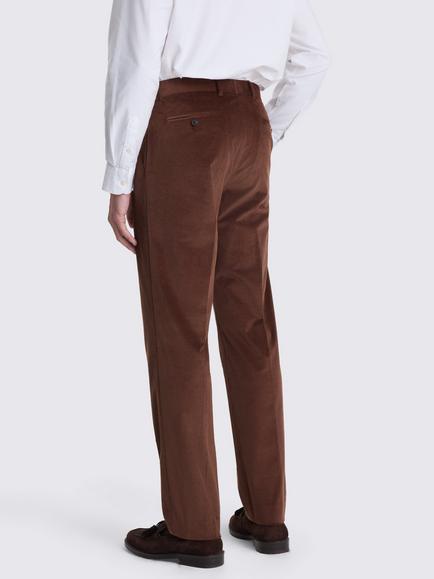 Moss Tailored Fit Corduroy Suit Trousers, Chestnut Brown - view 2, Chestnut Brown