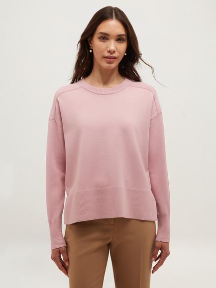 Hobbs Marsha Crew Neck Jumper, Pink, Pink