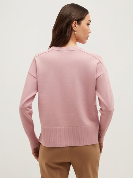 Hobbs Marsha Crew Neck Jumper, Pink - view 2, Pink