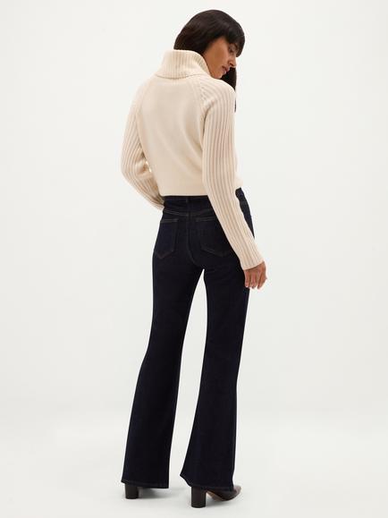 Hobbs Fenella Bootcut Jeans, Indigo - view 2, Indigo