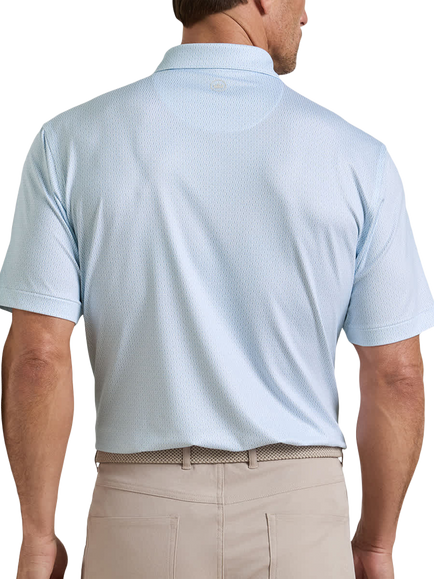 Peter Millar Golf Comfort Jersey Polo Shirt, White/Blue - view 2, White/Blue
