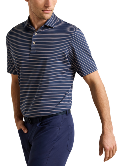 Peter Millar Golf Comfort Jersey Polo Shirt, Navy, Navy