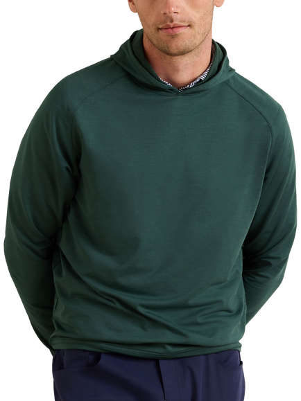 Peter Millar Golf Hooded Top, Pine, Pine Brook