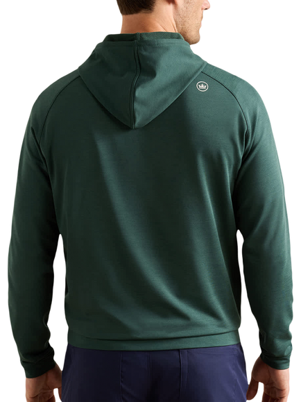 Peter Millar Golf Hooded Top, Pine - view 2, Pine Brook
