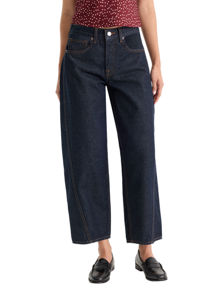 Good American Vintage Barrel Leg Ankle Jeans, Indigo, Indigo1302