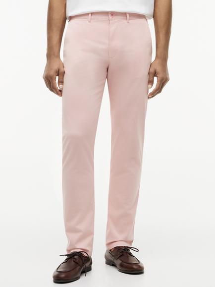 Tommy Hilfiger Straight Leg Stretch Cotton Twill Chino Trousers, Pink Light, Pink Light