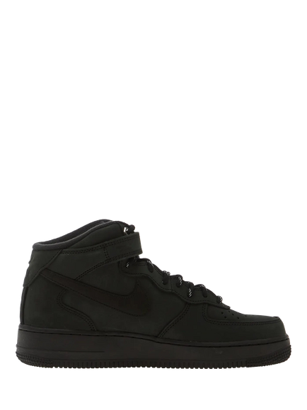 Nike Air Force 1Mid  07 Leather Trainers, Black, Black