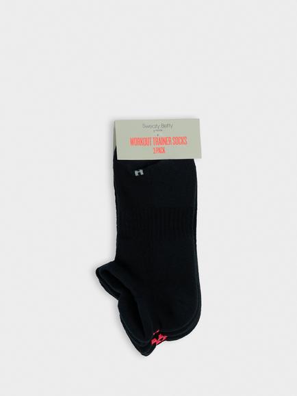 Sweaty Betty Workout Trainer Socks, Pack of 3 - view 2, Black