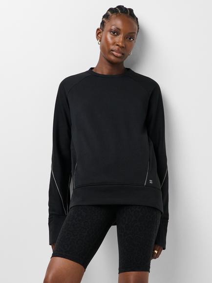 Sweaty Betty Technical Training Sweatshirt, Black, Black Black