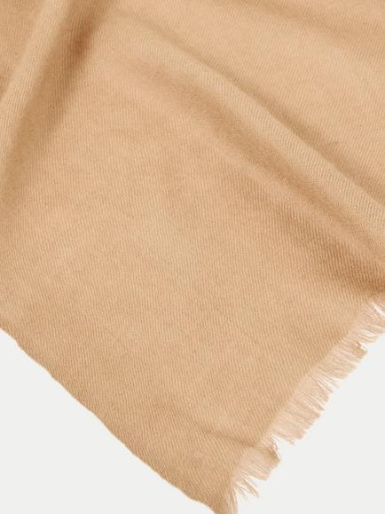 Jigsaw Wool and Silk Pashmina - view 2, Camel