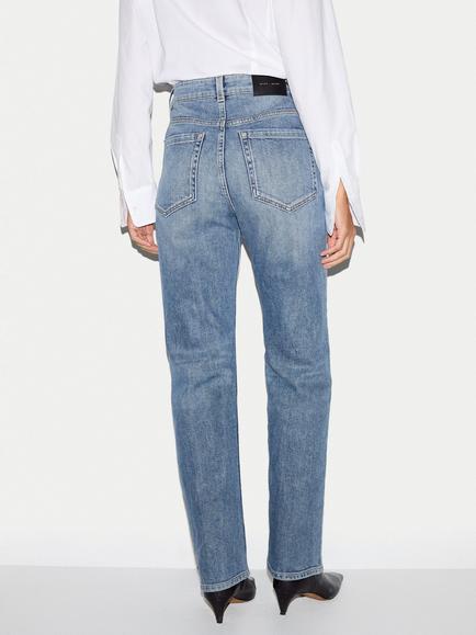 Jigsaw Winchester Slim Fit Jeans, Mid Blue - view 2, Mid Blue