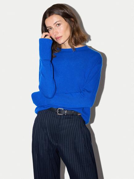 Jigsaw Eldon Cloud Cashmere Jumper, Blue, Blue