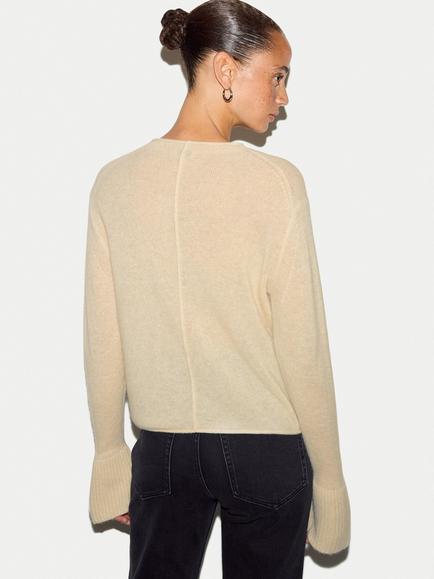 Jigsaw Cloud Cashmere Eldon Jumper, Cream - view 2, Cream