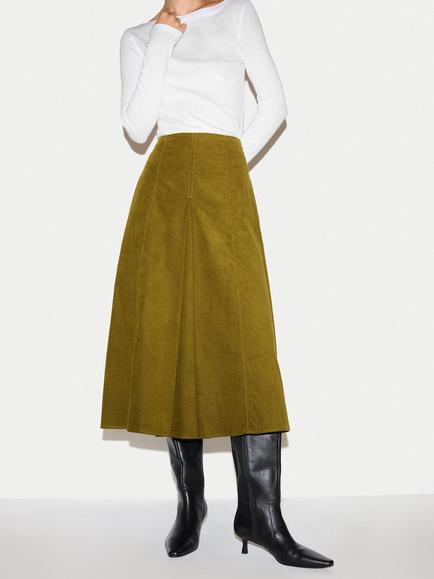 Jigsaw Baby Corduroy Midi Skirt, Green