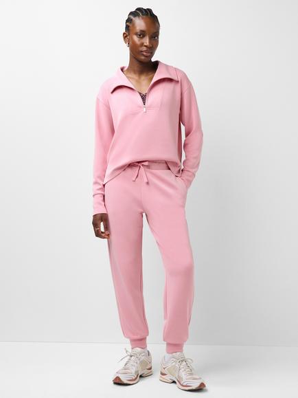 Sweaty Betty Sand Wash Half Zip Top, Deco Pink - view 2, Deco Pink