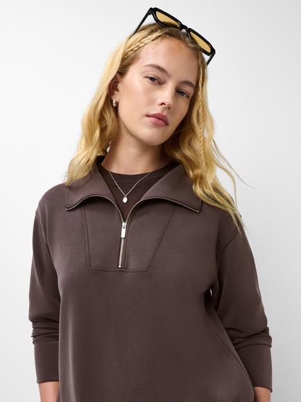 Sweaty Betty Half Zip Jumper, Espresso Brown, Espresso Brown