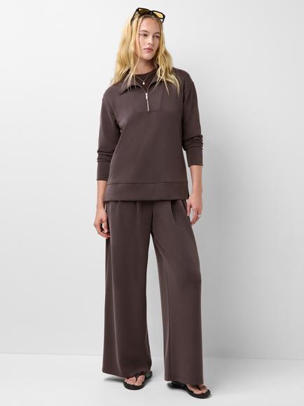Sweaty Betty Half Zip Jumper, Espresso Brown - view 2, Espresso Brown