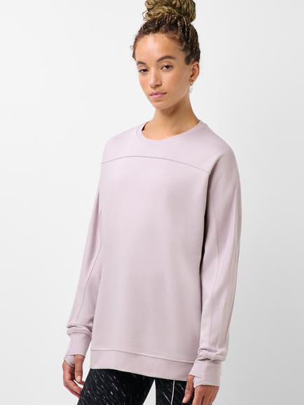 Sweaty Betty Boxy Fit Cotton Blend Sweatshirt, Mauve Purple, Mauve Purple