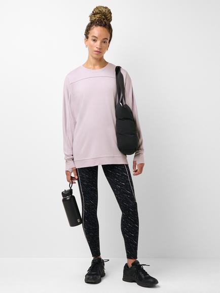 Sweaty Betty Boxy Fit Cotton Blend Sweatshirt, Mauve Purple - view 2, Mauve Purple