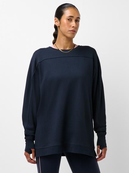 Sweaty Betty Thrown On Sweatshirt, Blue, Blue Mid