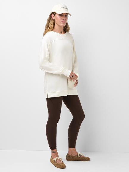 Sweaty Betty Boxy Fit Cotton Blend Sweatshirt, White - view 2, White