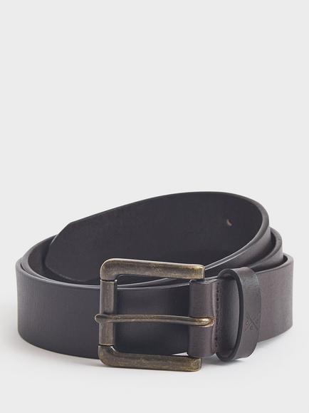 Crew Clothing Leather Belt, Chocolate Brown, Chocolate Brown