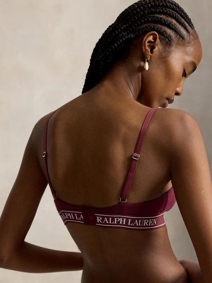Ralph Lauren Essential Triangle Bralette, Zinfandel - view 2, Zinfandel