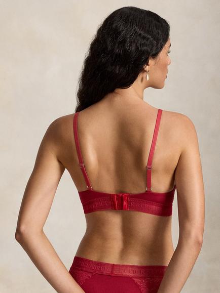 Ralph Lauren Polo Love Collection Lace Bralette, Jester Red - view 2, Jester Red