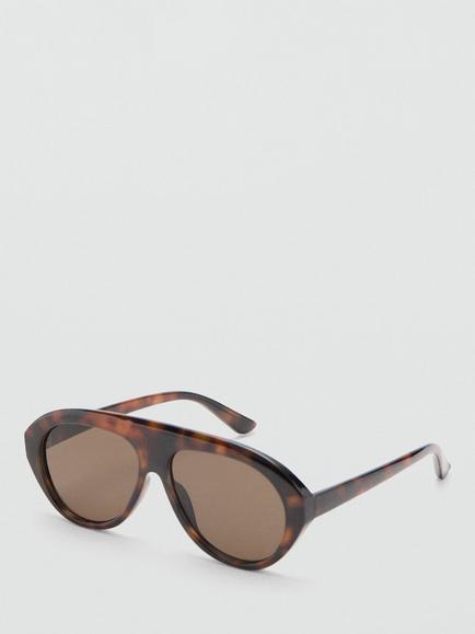 Mango Sunshield Aviator Sunglasses, Chocolate - view 2, Chocolate