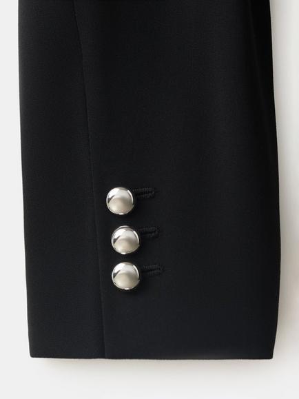 Mango Belted Longline Blazer, Black - view 2, Black
