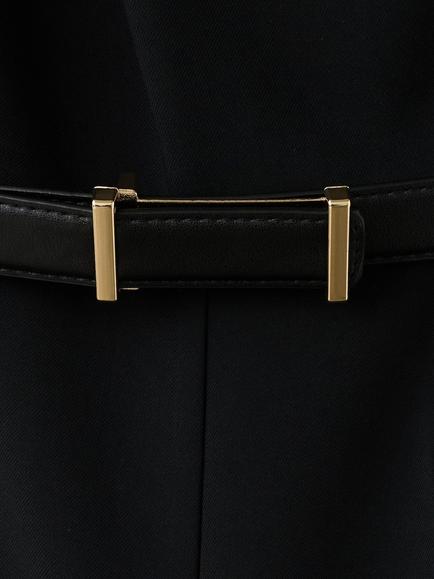 Mango Mirta Belted Waist Wide Leg Jumpsuit, Black - view 2, Black