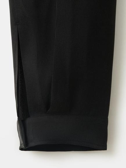 Mango Syd Mid Rise Pleated Ankle Trousers, Black - view 2, Black