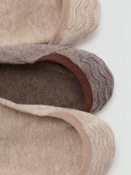 Mango Cotton Blend Trainer Socks, Pack of 3, Sand - view 2, Sand