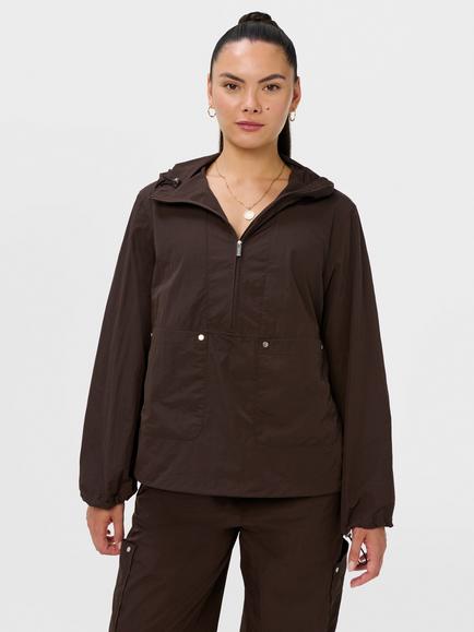 Sweaty Betty Lightweight Hooded Windbreaker Jacket, Espresso Brown, Espresso Brown