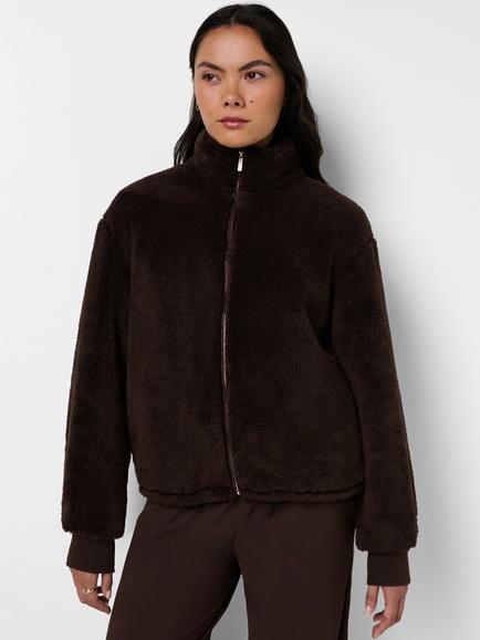 Sweaty Betty Canyon Sherpa Fleece Sports Jacket, Espresso Brown, Espresso Brown