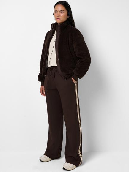 Sweaty Betty Canyon Sherpa Fleece Sports Jacket, Espresso Brown - view 2, Espresso Brown
