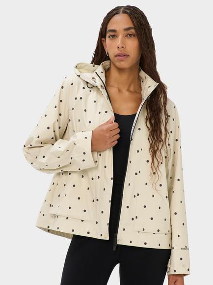 Sweaty Betty Motion Waterproof Cropped Parka Jacket, Cream, Cream