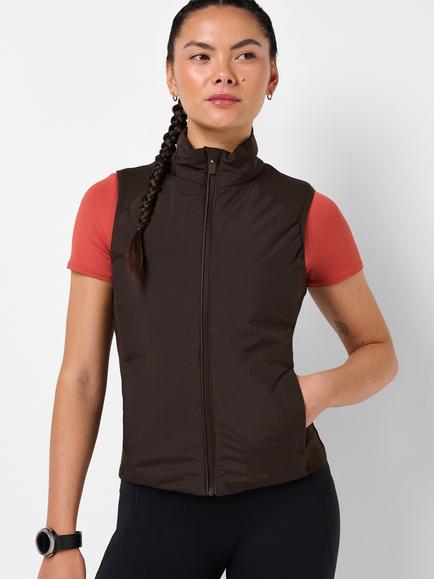 Sweaty Betty Runner's High Gilet, Espresso Brown, Espresso Brown
