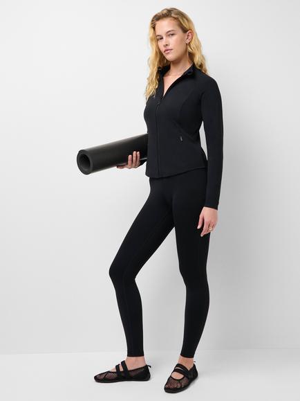 Sweaty Betty Ultimate Studio Zip Up Top, Black - view 2, Black