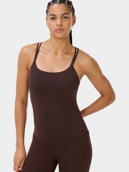Sweaty Betty Ultimate Studio Strappy Back Bra Tank Top, Espresso Brown, Espresso Brown