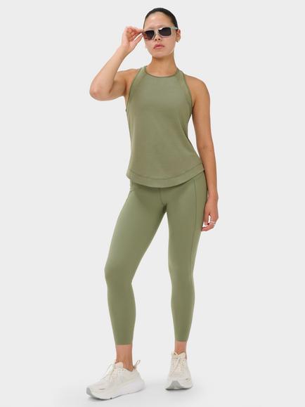 Sweaty Betty Crew Neck Racer Back Running Vest, Brackengreen - view 2, Brackengreen