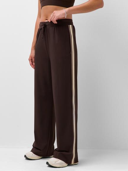 Sweaty Betty Explorer Side Stripe Wide Leg Trousers, Espresso Brown, Espresso Brown