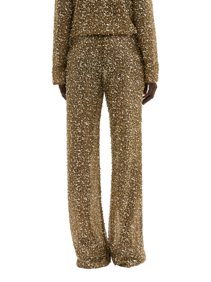 Malina Philippa Embellished Wide Leg Trousers, Camel - view 2, Camel