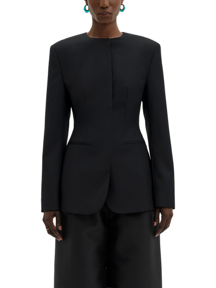 Malina Carol Wool Rich Blazer, Black, Black