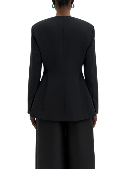 Malina Carol Wool Rich Blazer, Black - view 2, Black