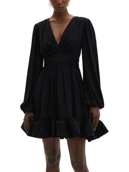Malina Jadie Fit and Flare Mini Dress, Black, Black