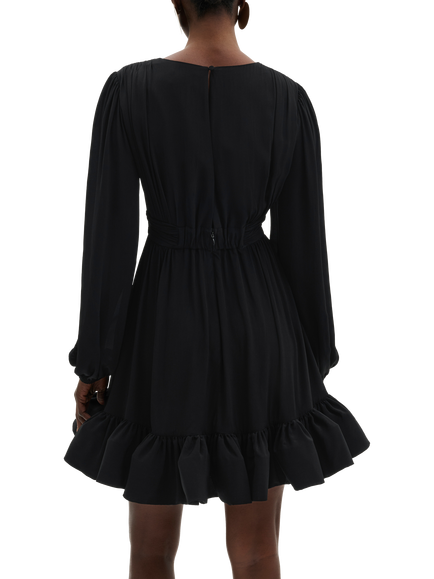 Malina Jadie Fit and Flare Mini Dress, Black - view 2, Black