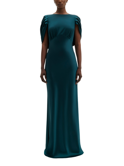 Malina Louise Draped Maxi Dress, Teal, Teal